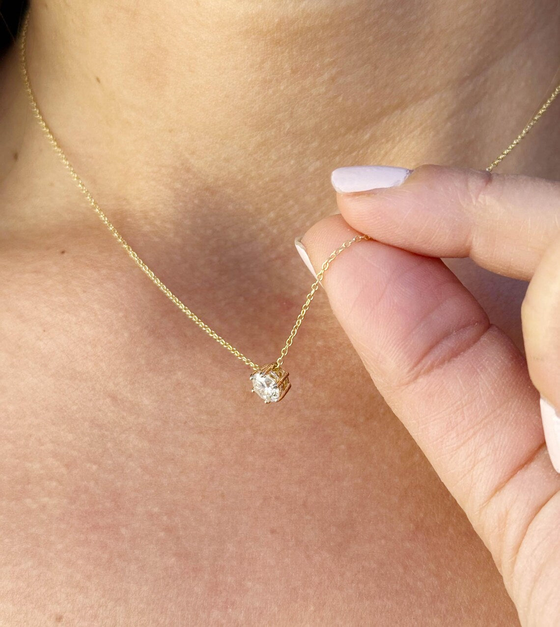 Tanvaa White Crystal Gold-plated anti tarnish Chain for women & girls Necklace Pearl, Cubic Zirconia Gold-plated Plated Stainless Steel Layered